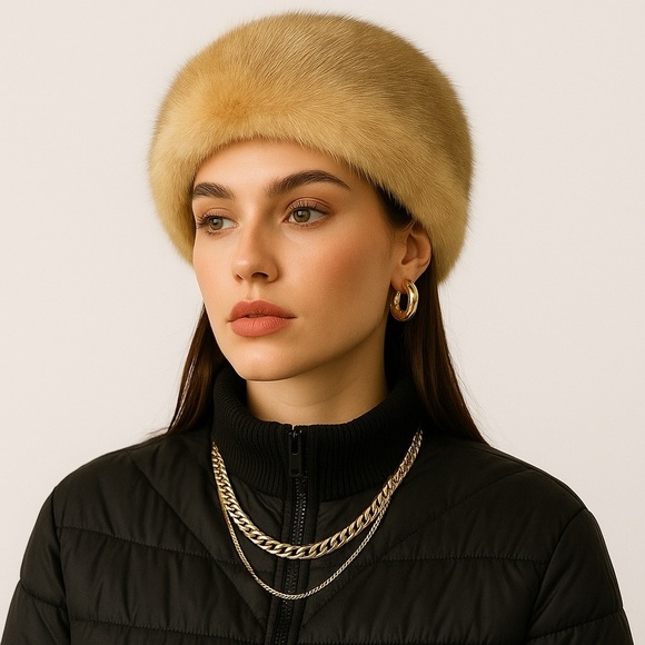 Carme Mir La Bisbal Blonde Mink Vintage Fur Cloche Hat main image 8